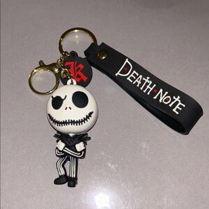 Death Note x Jack Skellington Keychain - Black & White